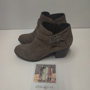 Indigo Rd "Sigrid" Ankle Boots Cowboy Western Brown  Womens Juniors 7.5 M